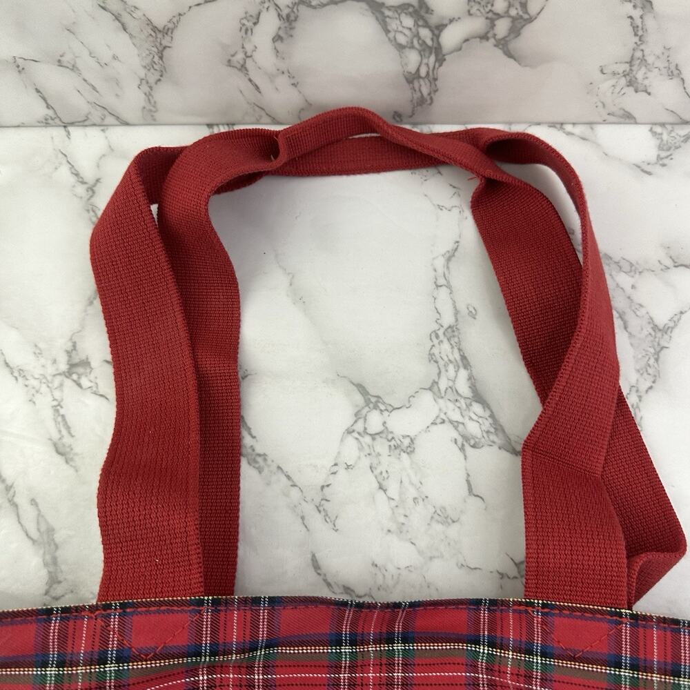 Disney Store Vintage 90s Winnie the Pooh Embroidered Tote Bag Purse Red Plaid - Picture 8 of 12